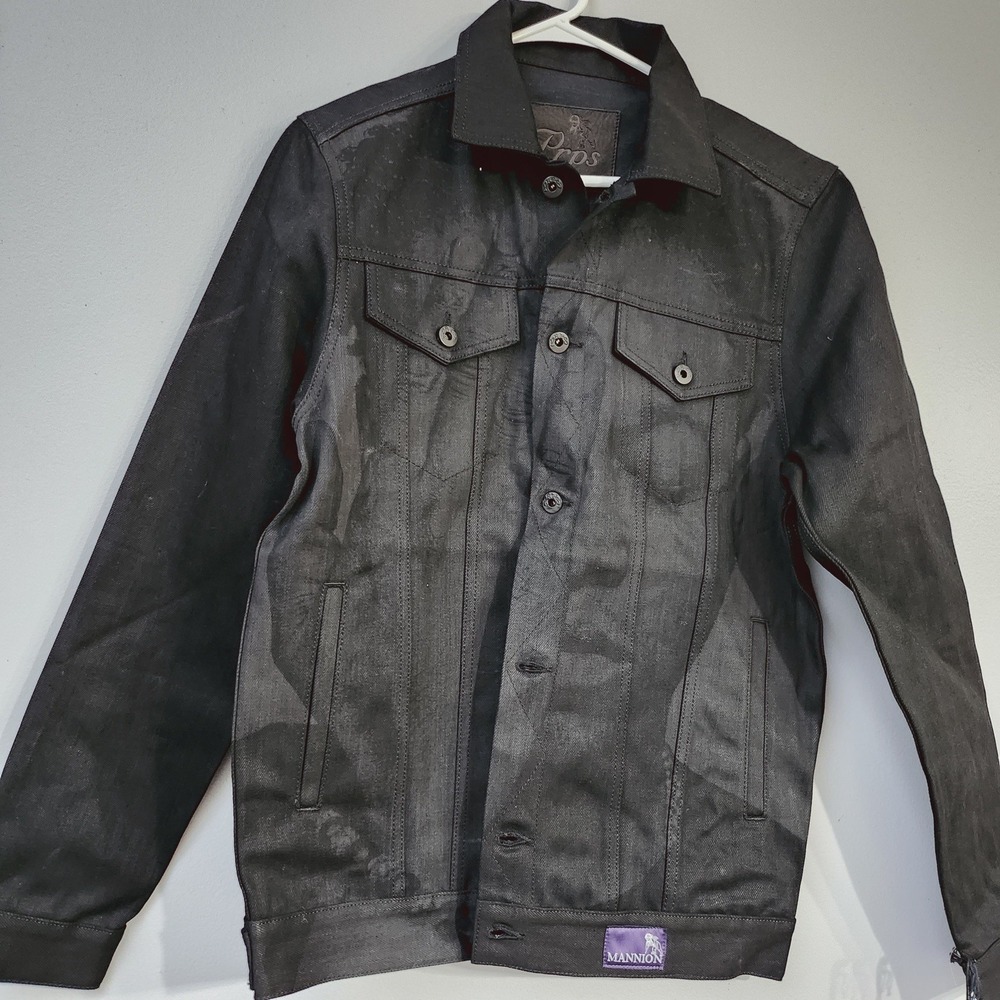 Prps Selvedge Denim Jean Jacket Black Medium New Make In Italy